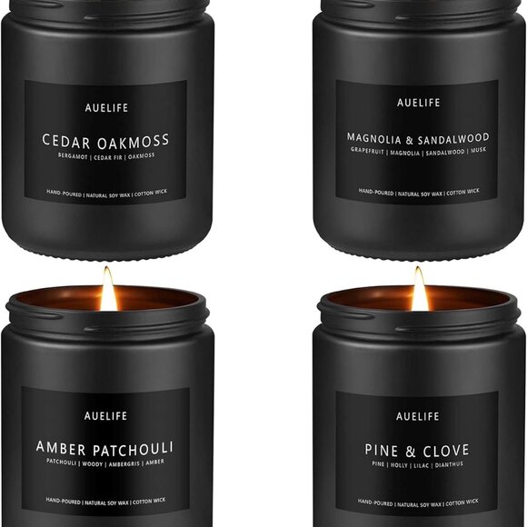 Scented Candles Set | Gifts for Men - 4 Pack Men Candle Set, Masculine Candle, S - Picture 1 of 8